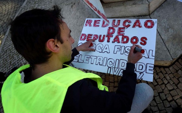 Manifestação dos ‘coletes amarelos’ com fraca adesão em Braga