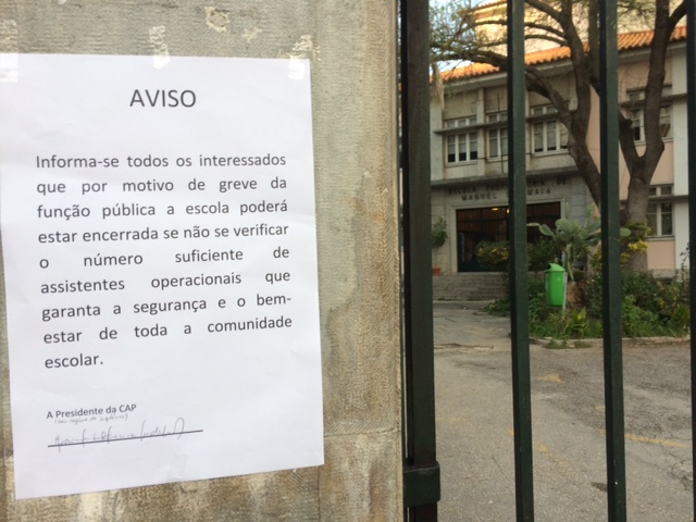 Greve da função pública fecha escolas e serviços em Braga
