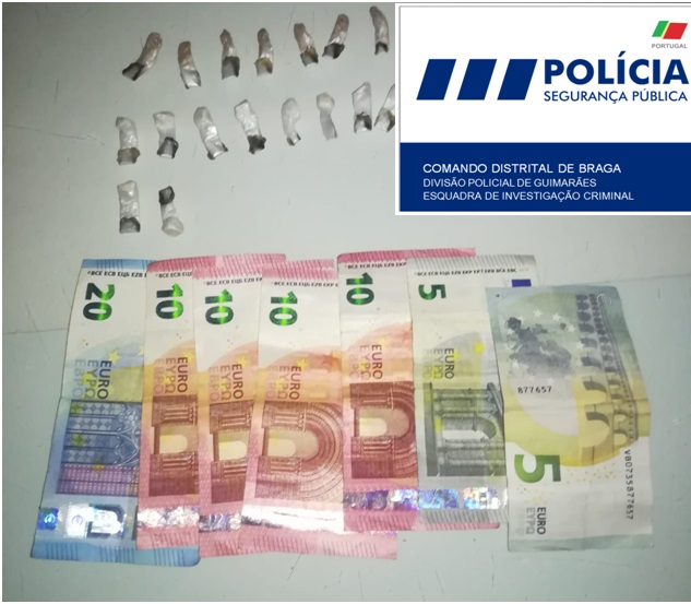PSP de Guimarães detém suspeito de tráfico de droga