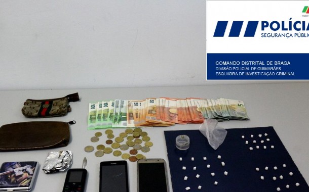 PSP de Guimarães detém homem suspeito de tráfico de droga