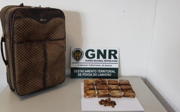 GNR apreende 1,8 quilos de haxixe em Amares