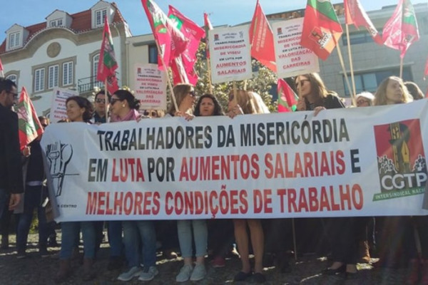 Trabalhadores de Misericórdias em greve ao trabalho extra a partir desta quinta-feira até ao fim do ano