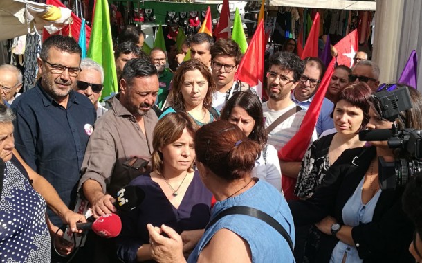 Legislativas: Catarina Martins na feira de Prado para transmitir a mensagem do Bloco de Esquerda