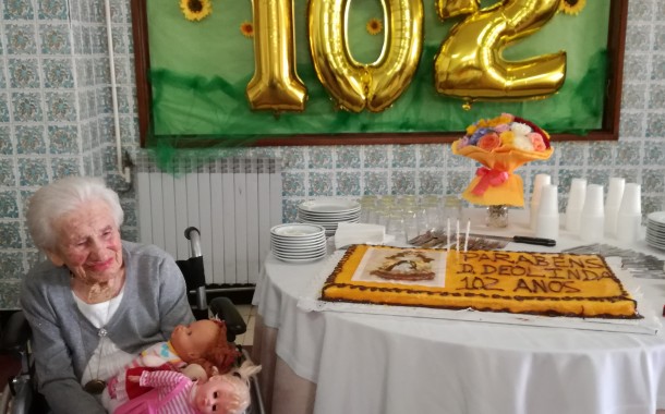 Utente do Lar da Misericórdia de Barcelos celebra 102 anos de idade