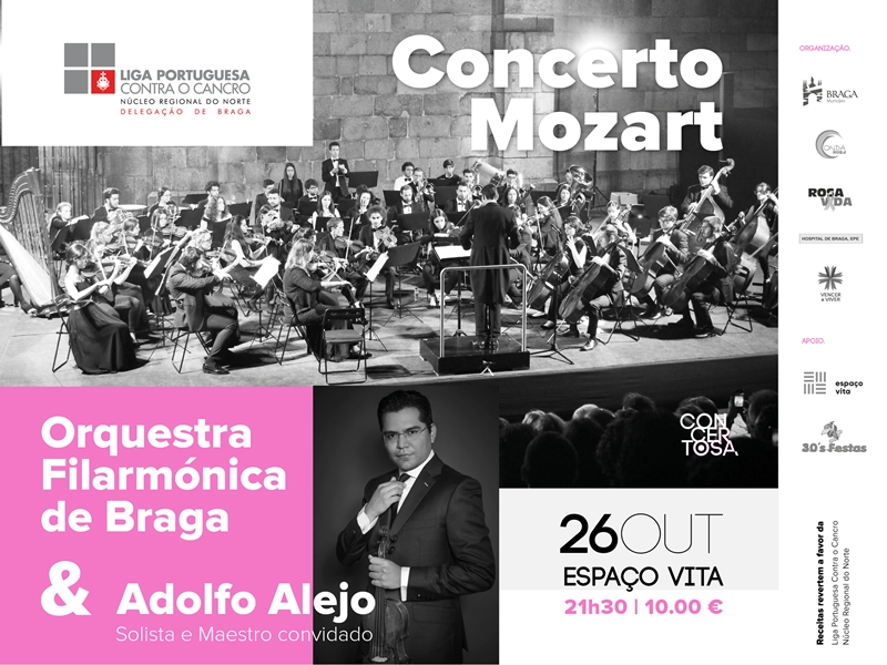 Braga assinala este sábado ‘Outubro Rosa’ (também) com Concerto Mozart