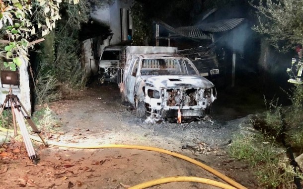 PJ investiga incêndio que destruiu três viaturas de empresa de combate a fogos florestais