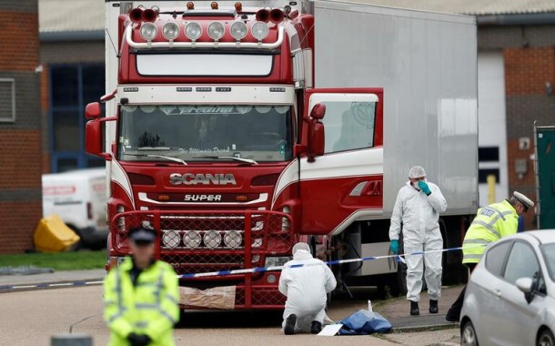 Camião com 39 cadáveres chegou ao Reino Unido a partir da Bélgica