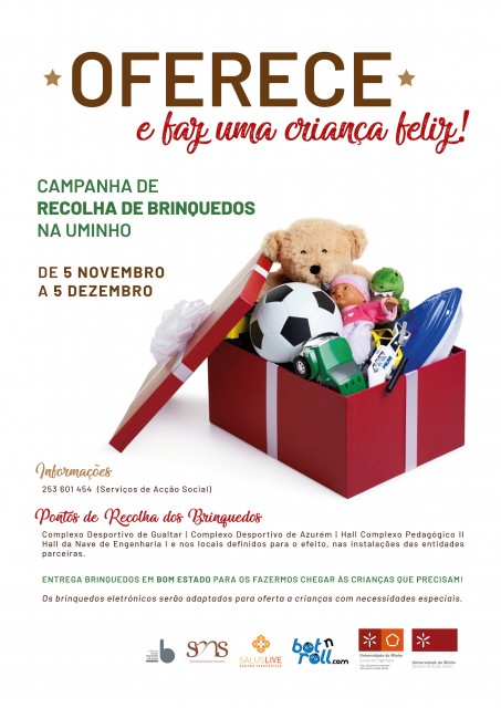 UMinho lança campanha de recolha de brinquedos para crianças carenciadas e com necessidades especiais
