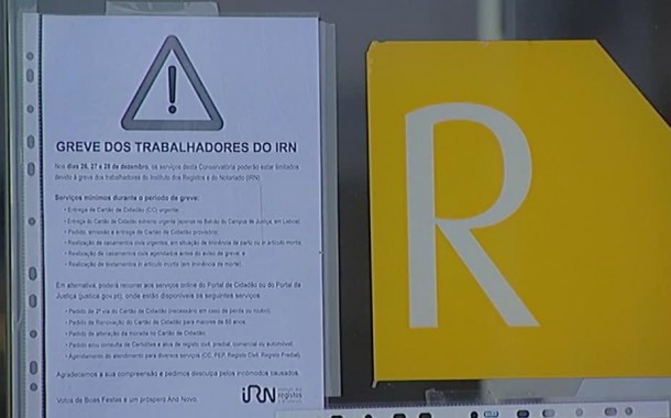 Trabalhadores dos Registos em greve até sábado