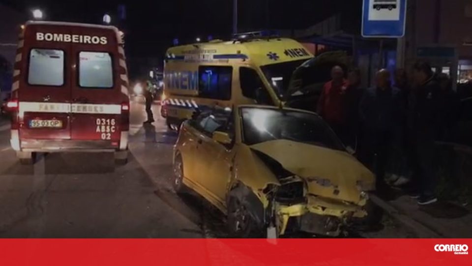 Choque entre carro e ambulância do INEM faz dois feridos em Famalicão