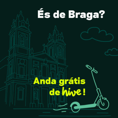 Hive oferece viagens gratuitas de trotinete em Braga