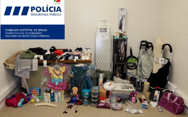 PSP deteve três mulheres e um homem por furto em lojas de Guimarães