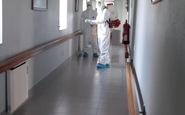 Bombeiros Sapadores de Braga desinfectam Asilo de São José