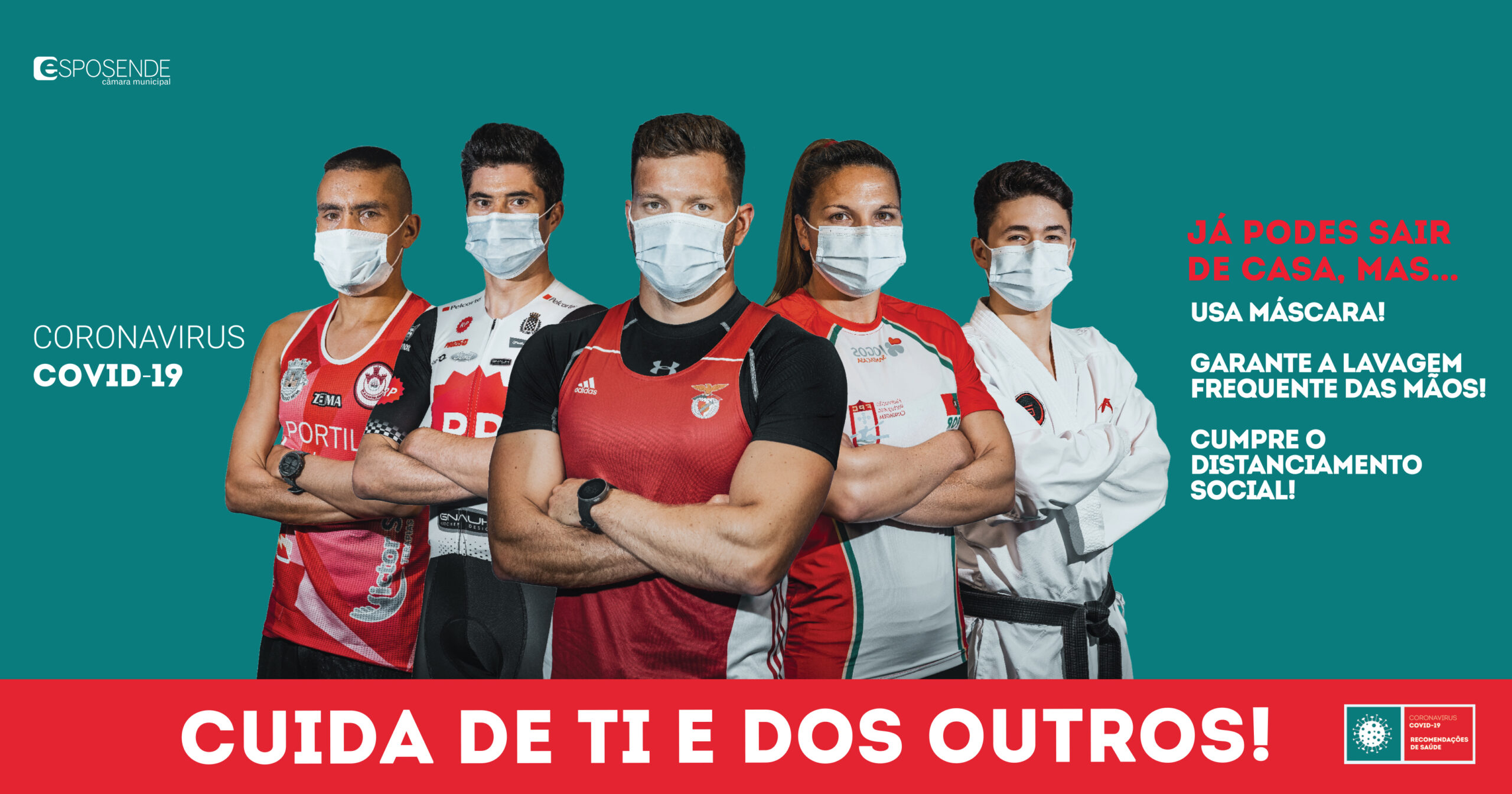 Atletas de Esposende dão cara em campanha para uso de máscara