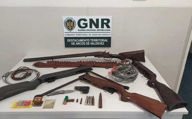 GNR ‘apanha’ dois homens na posse ilegal de armas em Arcos de Valdevez