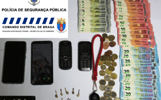 PSP detém casal suspeito de tráfico de estupefacientes em Guimarães