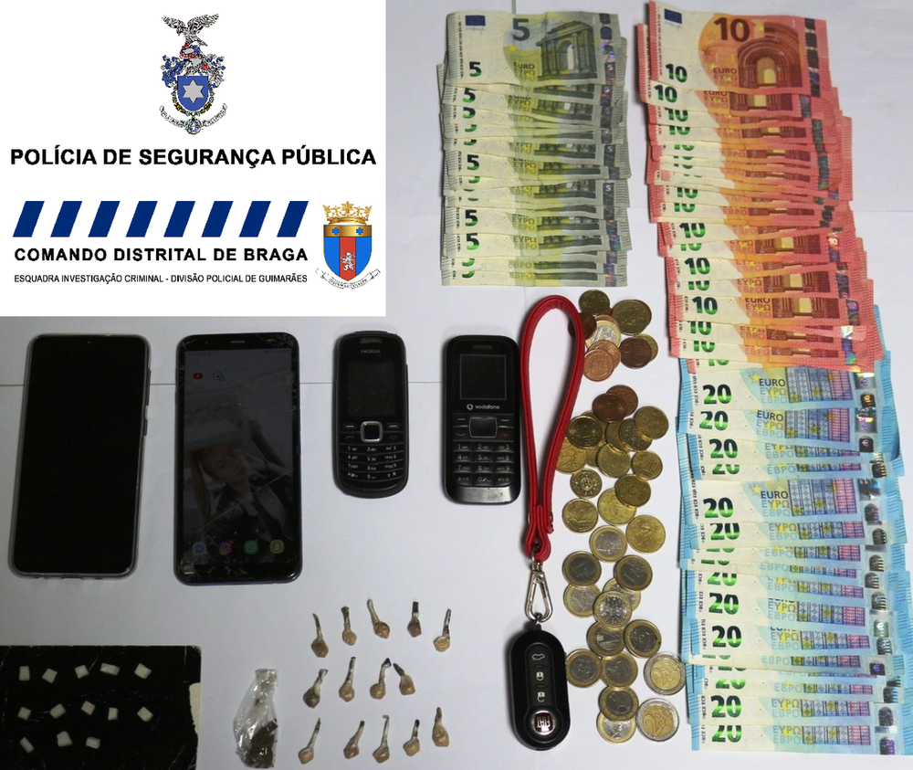PSP detém casal suspeito de tráfico de estupefacientes em Guimarães