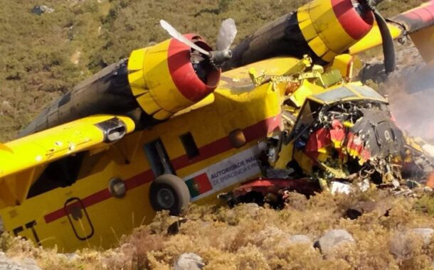 Dois feridos graves na queda do avião Canadair que combatia fogo no Gerês (c/ vídeo)