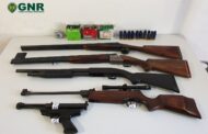 GNR apreende arsenal em casa de suspeito de violência doméstica em Braga