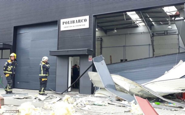 Chamas destroem parte de fábrica de polimentos em Guimarães