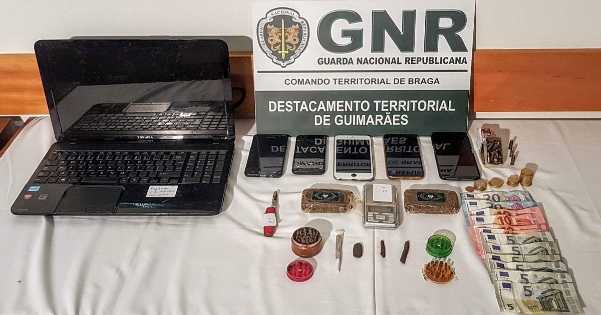 Quarteto detido por tráfico de droga em Guimarães