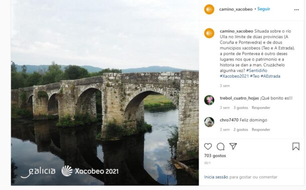 Instagram destaca caminho que liga Braga a Santiago de Compostela