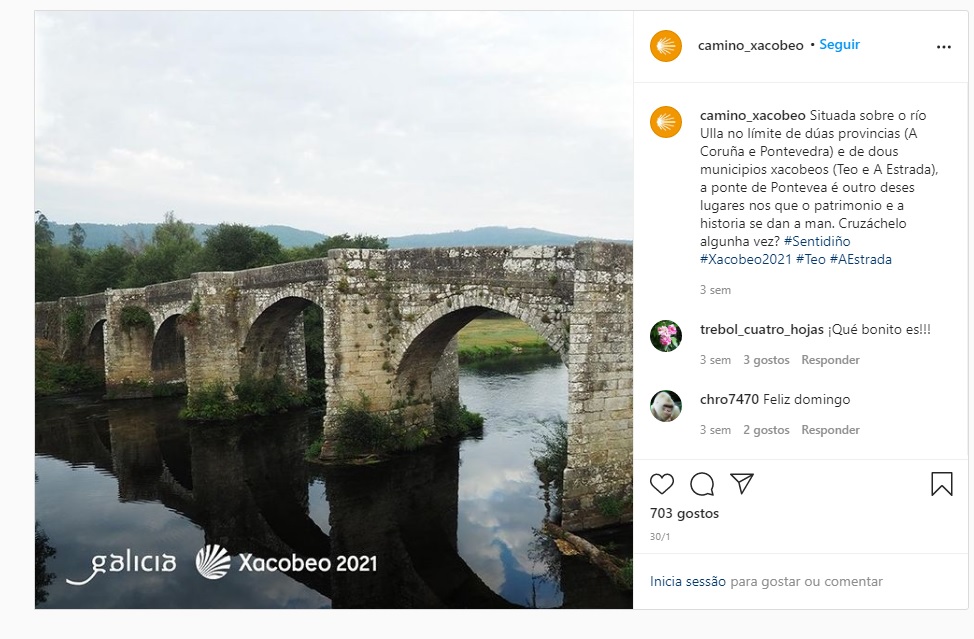 Instagram destaca caminho que liga Braga a Santiago de Compostela