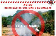 Restrição de queimas e queimadas até segunda-feira em Braga