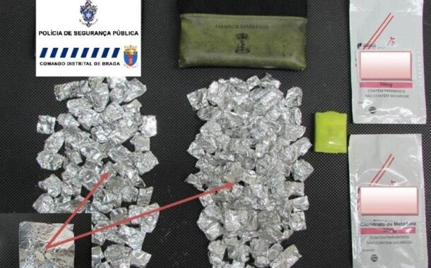 PSP apreende centenas de comprimidos de Buprenorfina e metadona em Guimarães