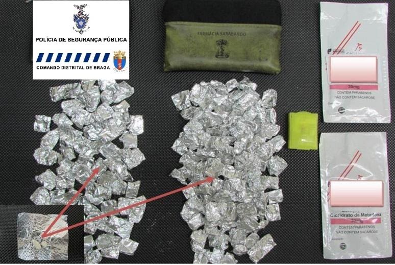 PSP apreende centenas de comprimidos de Buprenorfina e metadona em Guimarães