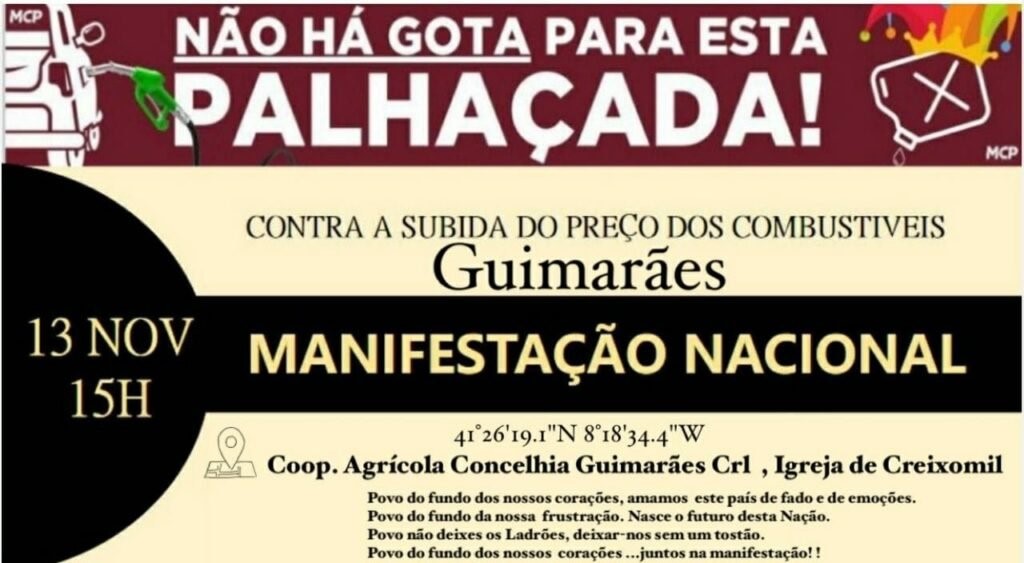 Guimarães sai à rua para protestar contra “subida tenebrosa” dos combustíveis