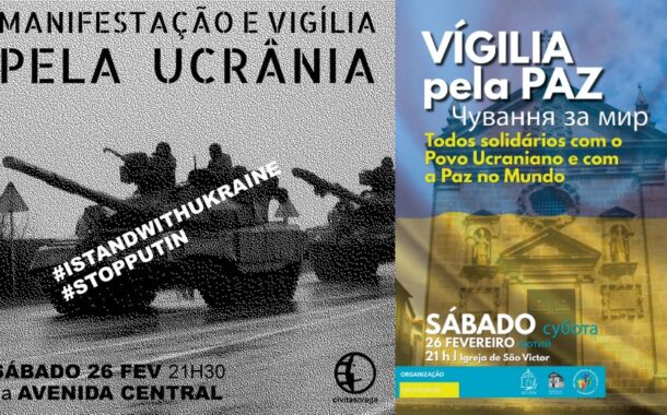 Braga em vigília pela paz na Ucrânia este sábado