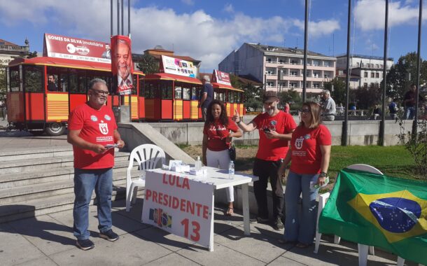 Brasileiros fazem campanha por Lula em Braga