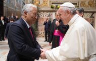 Primeiro-ministro recebido pelo Papa Francisco no Vaticano no próximo dia 28