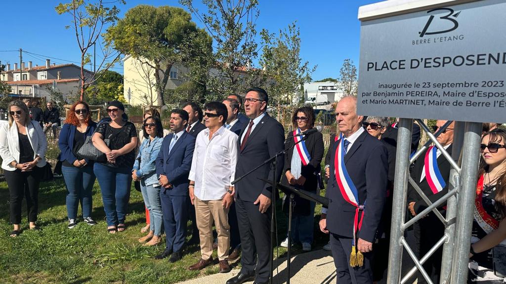 Cidade francesa de Berre L’Étang inaugura praça Esposende