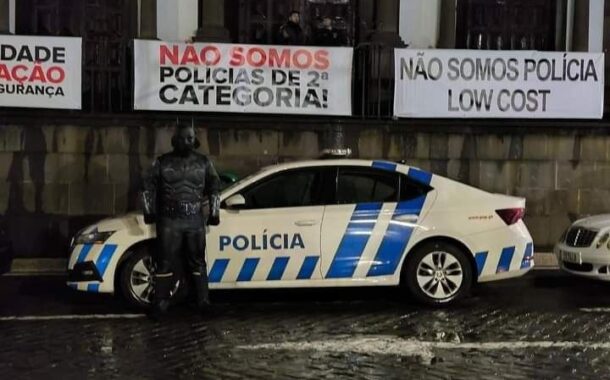 Protesto de forças de segurança junta centenas diante do Palácio de Belém
