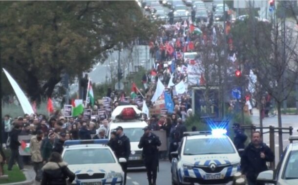Milhares manifestam-se em Lisboa contra “genocídio na Faixa de Gaza”