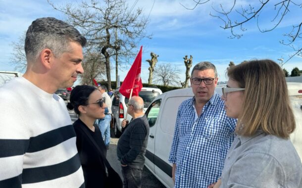 Eleições. Bloquista Bruno Maia junta-se a protesto dos trabalhadores da Amtrol Alfa, em Guimarães