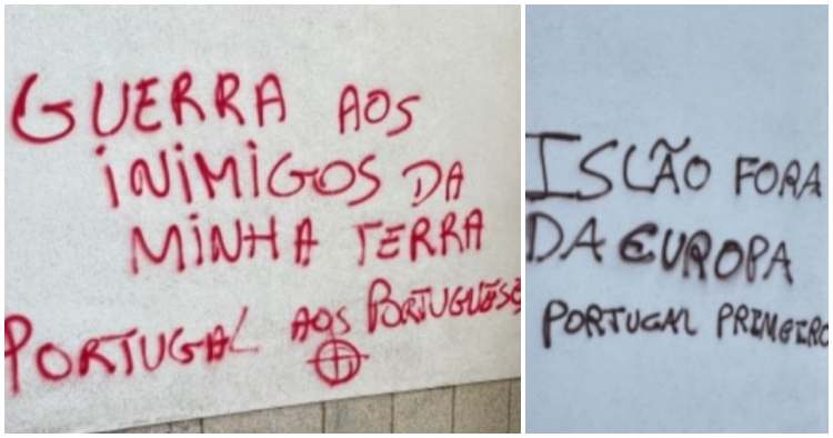 Bloco condena frases racistas pintadas na Mesquita de Braga