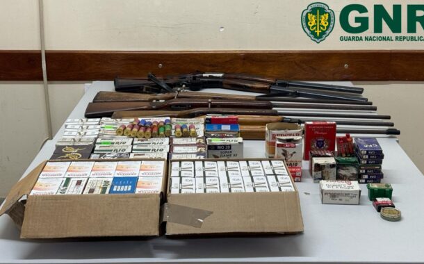 Homem de 60 anos detido em Caminha com 7 armas e mais de 2.000 munições