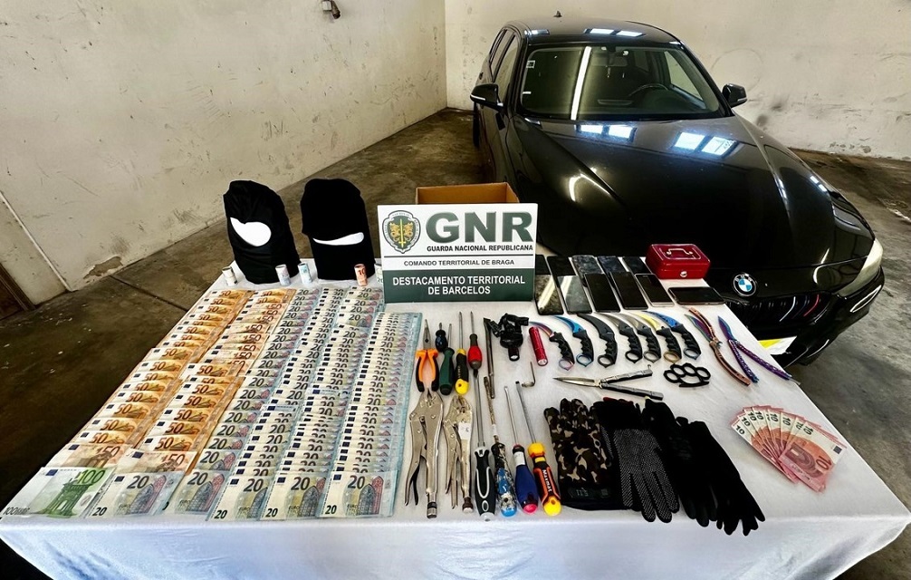 GNR deteve em Barcelos nove suspeitos de 15 furtos de cofres em lares