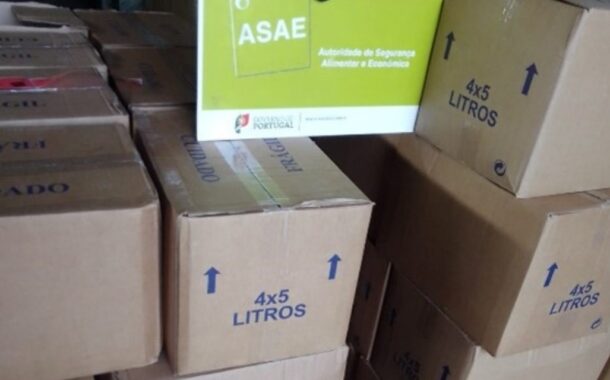 ASAE apreende 2.510 litros de óleo alimentar comercializados como azeite