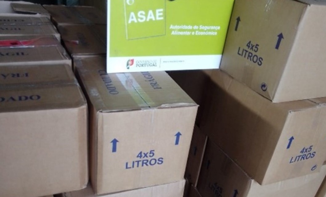 ASAE apreende 2.510 litros de óleo alimentar comercializados como azeite