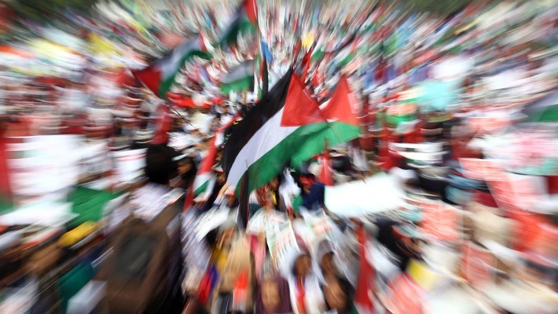 Jovens exigem libertação da Palestina na UMinho. “Gaza não pode deixar nenhum ser humano indiferente”, diz reitor