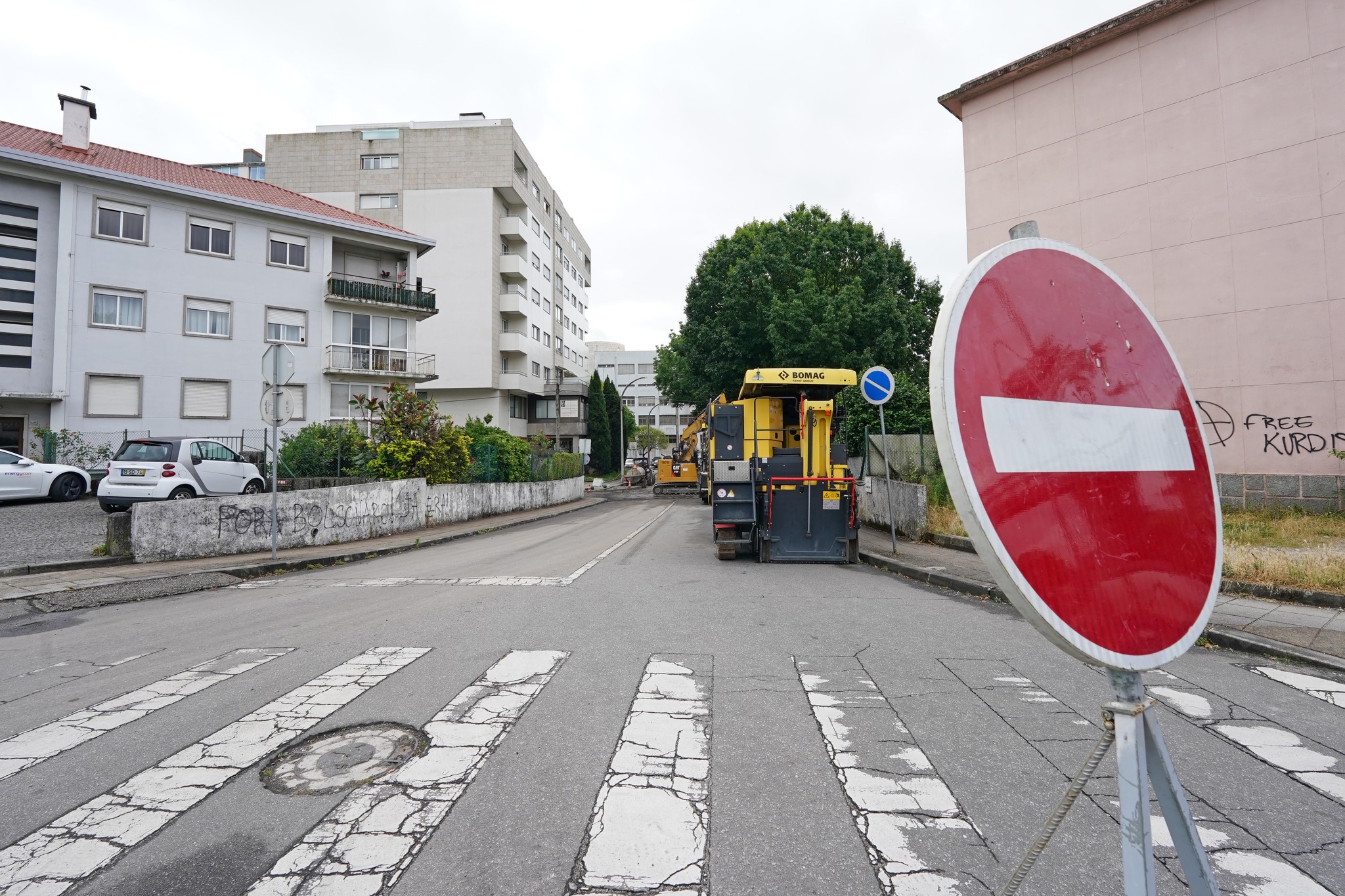 Trânsito condicionado no Bairro de Santa Tecla, em Braga