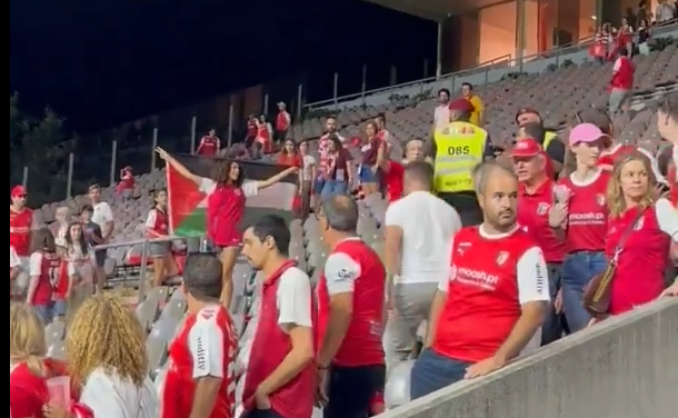 PCP questiona Governo sobre retirada de bandeira da Palestina a adepta do SC Braga