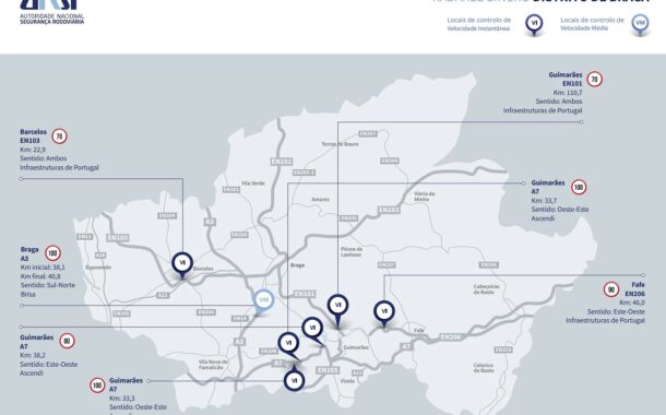 Veja no mapa onde estão instalados os radares de velocidade média e velocidade instantânea
