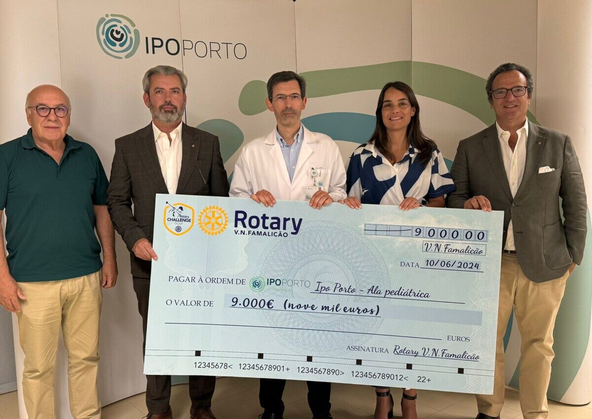 Rotary Club de Famalicão entrega nove mil euros na Ala Pediátrica do IPO