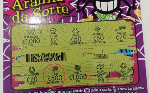 Raspadinha. Dois euros valeram 500 a apostador de Barcelos