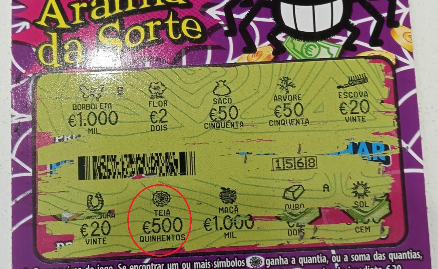 Raspadinha. Dois euros valeram 500 a apostador de Barcelos